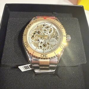 Invicta Objet D Art Automatic Men’s Watch W/ Skeleton Dial, 43mm, Silver(69760)